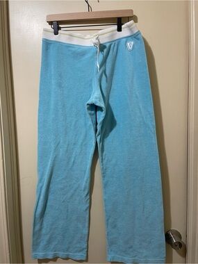 Victoria's Secret Y2K light blue velour wide-leg sweatpants. Never worn.